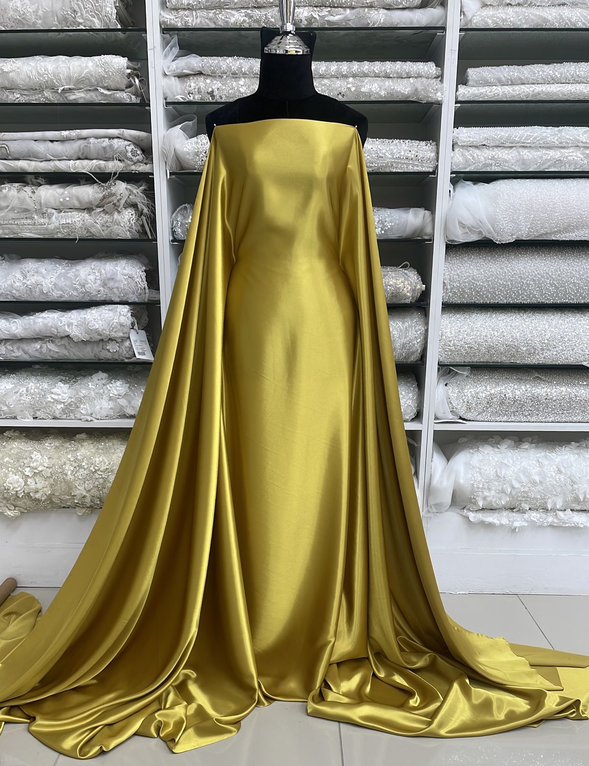 [ 23679 ] Satin Zara NonStr-150-Lemon Lime-LL per Meter