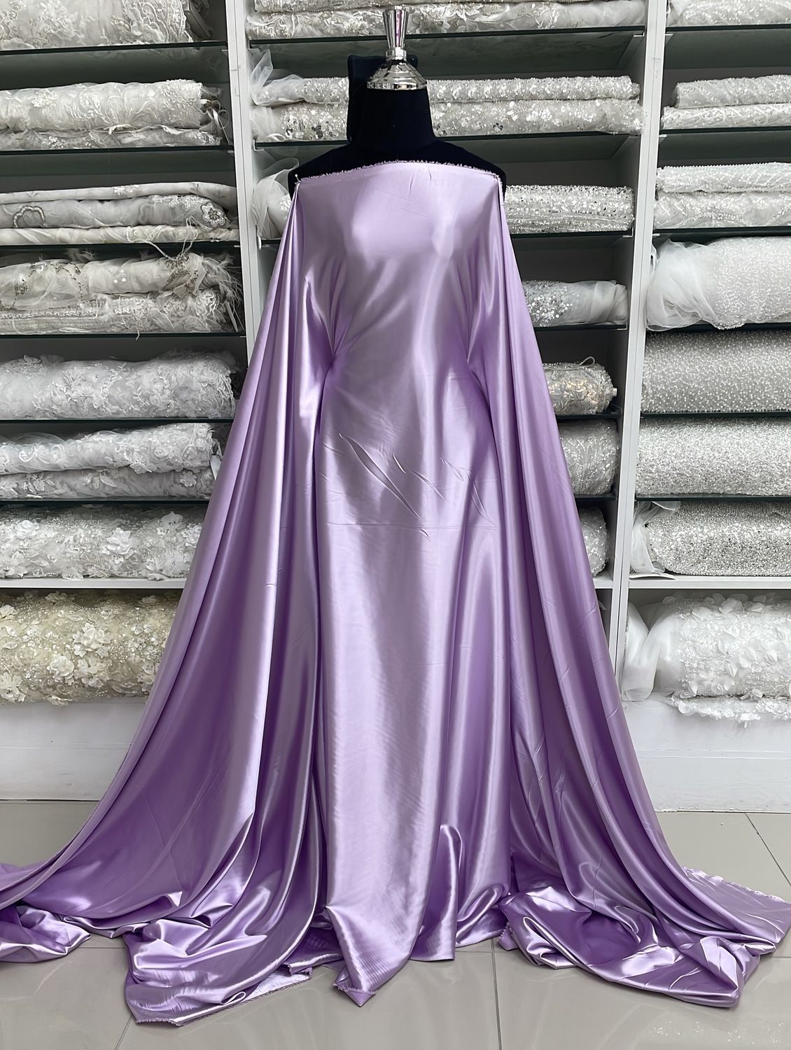 [ SS-MHJ4850-20 ] Stretch Satin 150w Lavender per Meter