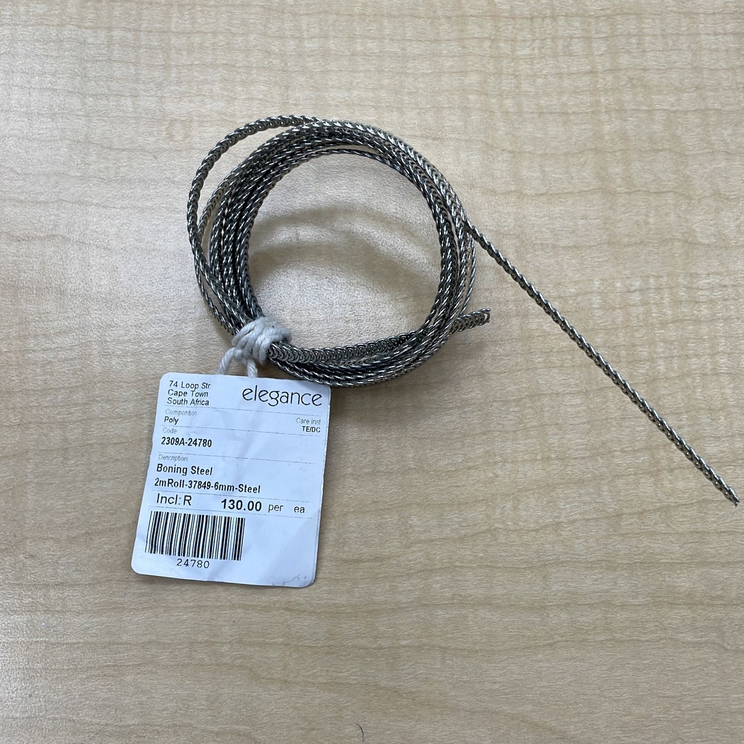 [ 24780 ] Boning Steel 2mRoll-37849-6mm-Steel per Each