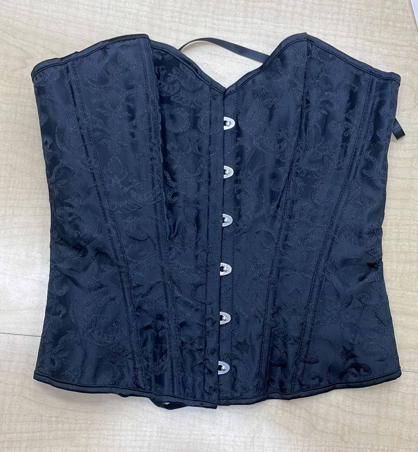[ 24787 ] Corset lace-up Embossed -38803-LG-BLACK per Each