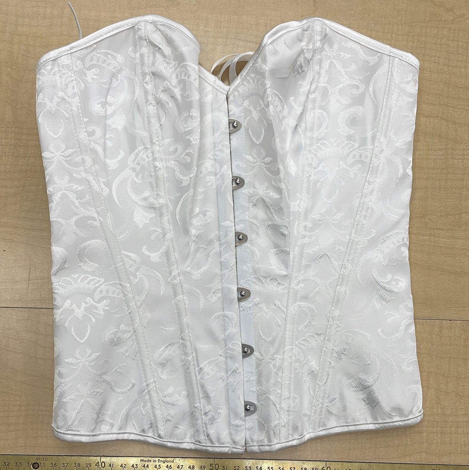 [ 24782 ] Corset lace-up Embossed -38803-MED-WHITE per Each