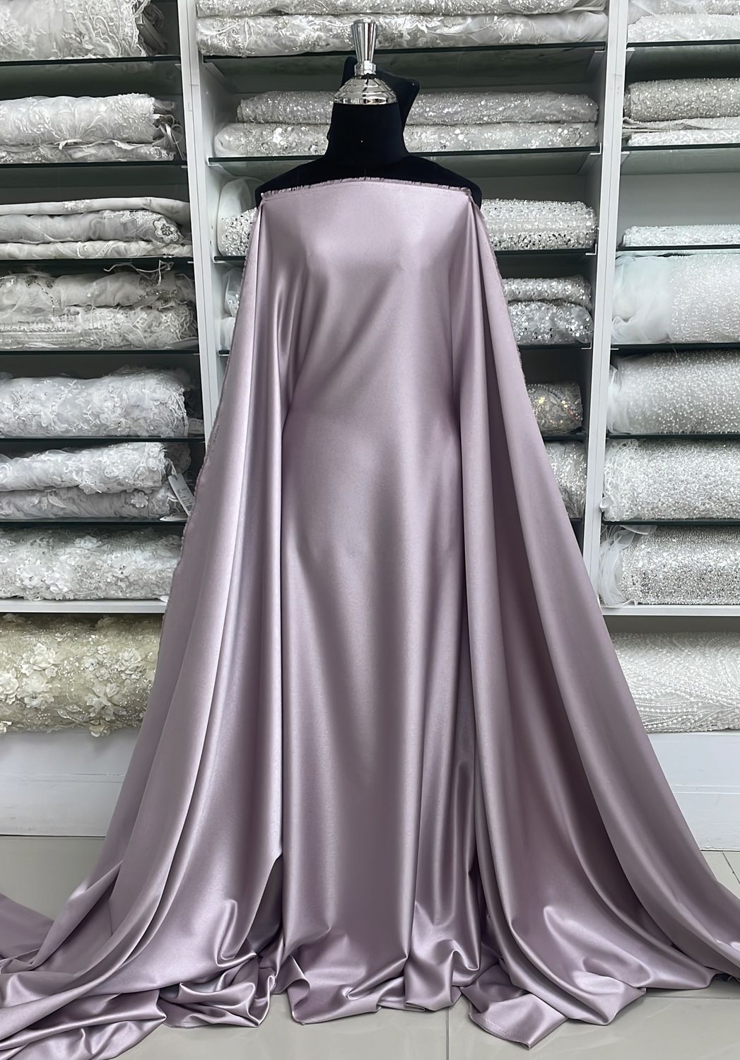 Crepe [ 18834 ] Crepe Crispy Plain Dyed/150cm/5g/LAVENDER Col 22 - per Meter