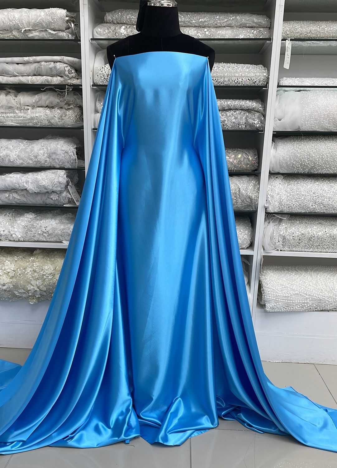 [ 23685 ] Satin Zara NonStr-150-Turquoise-T per Meter