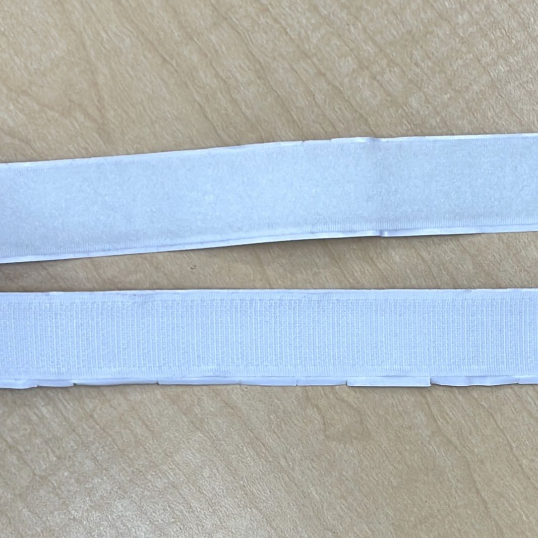 [ 9457660016833 ] Hook &amp; Loop S/Adhesive White (25mmx25m)/1/5g/White per Meter