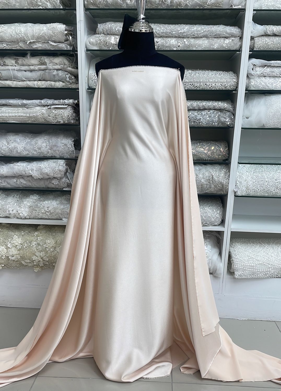 Crepe [ CCR-RO-18229-17 ] Crispy Crepe 150cm-PEACH Col 17 - per Meter