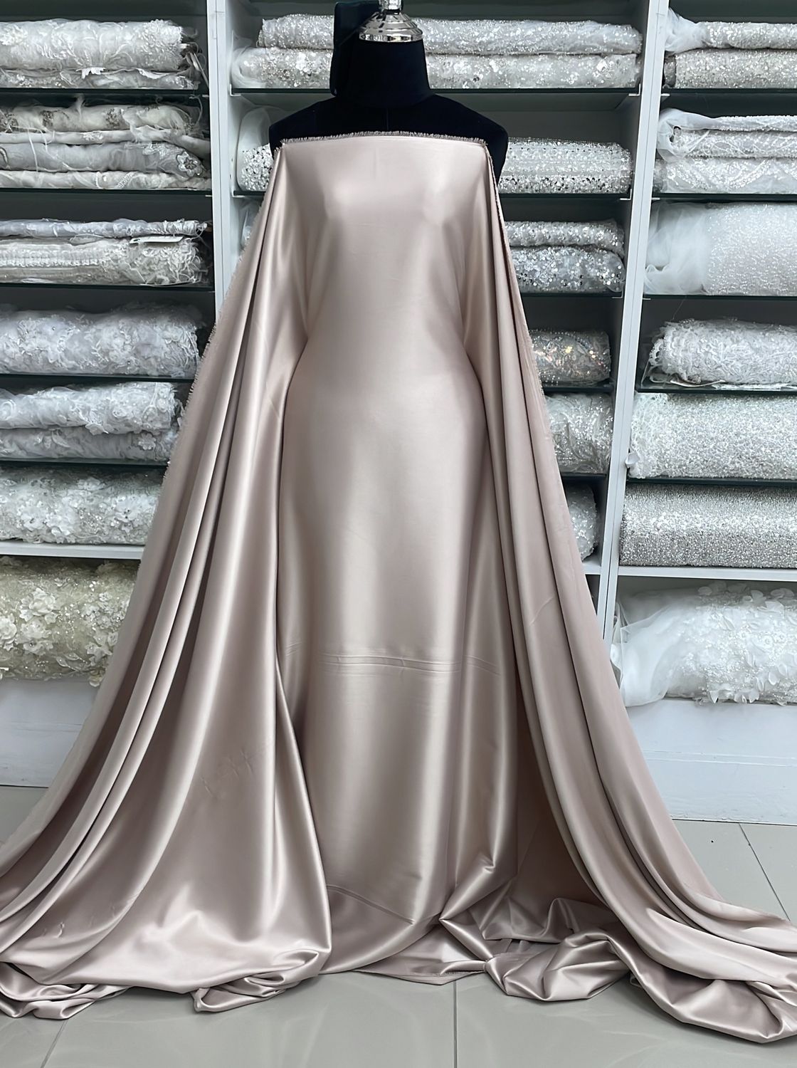 Satin Milano-per m-150-F35-Puce