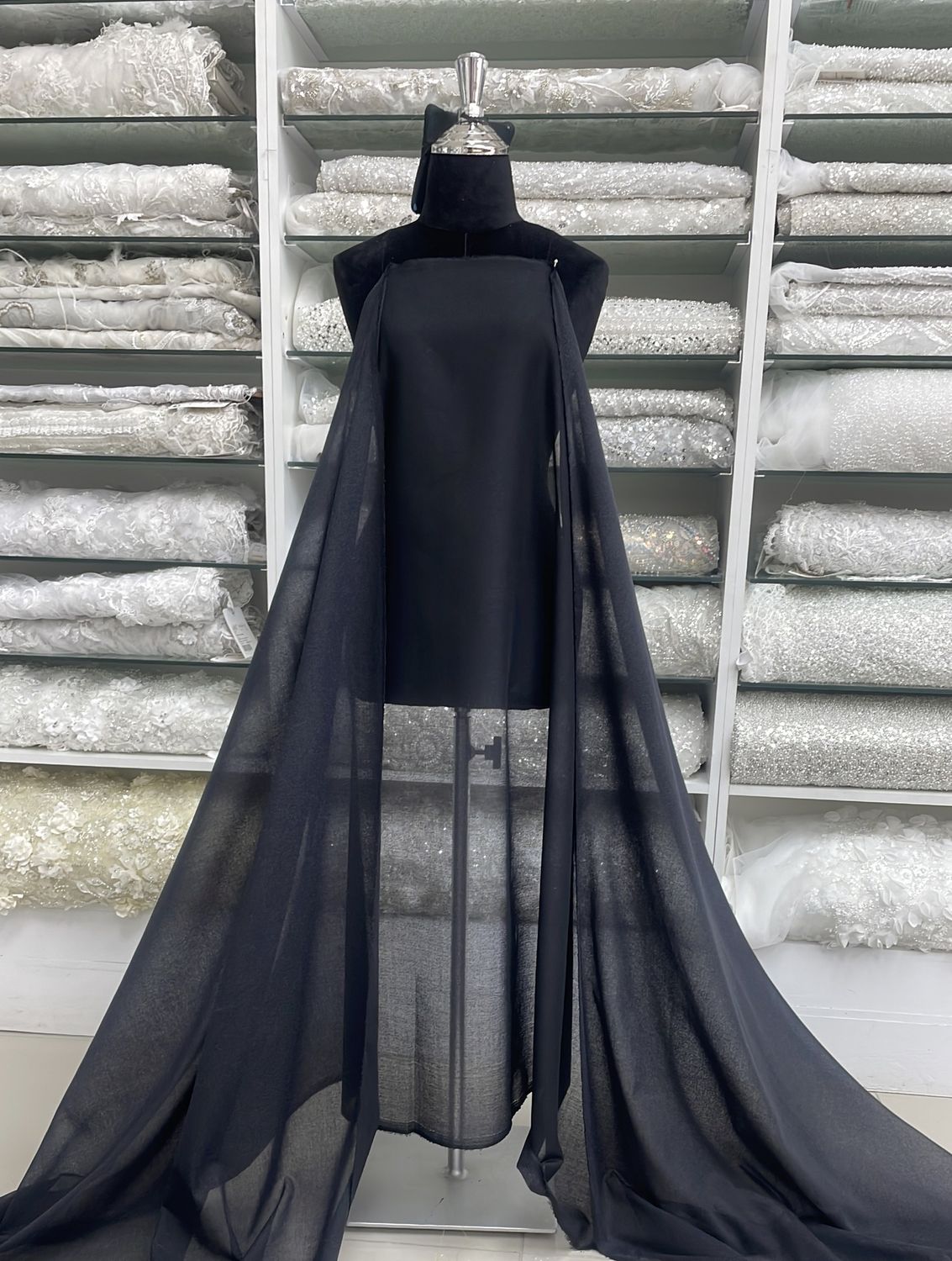 [ 25241 ] FUSING COTTON-HTC-4003 Light Weight -112cm-02-BLACK per Meter
