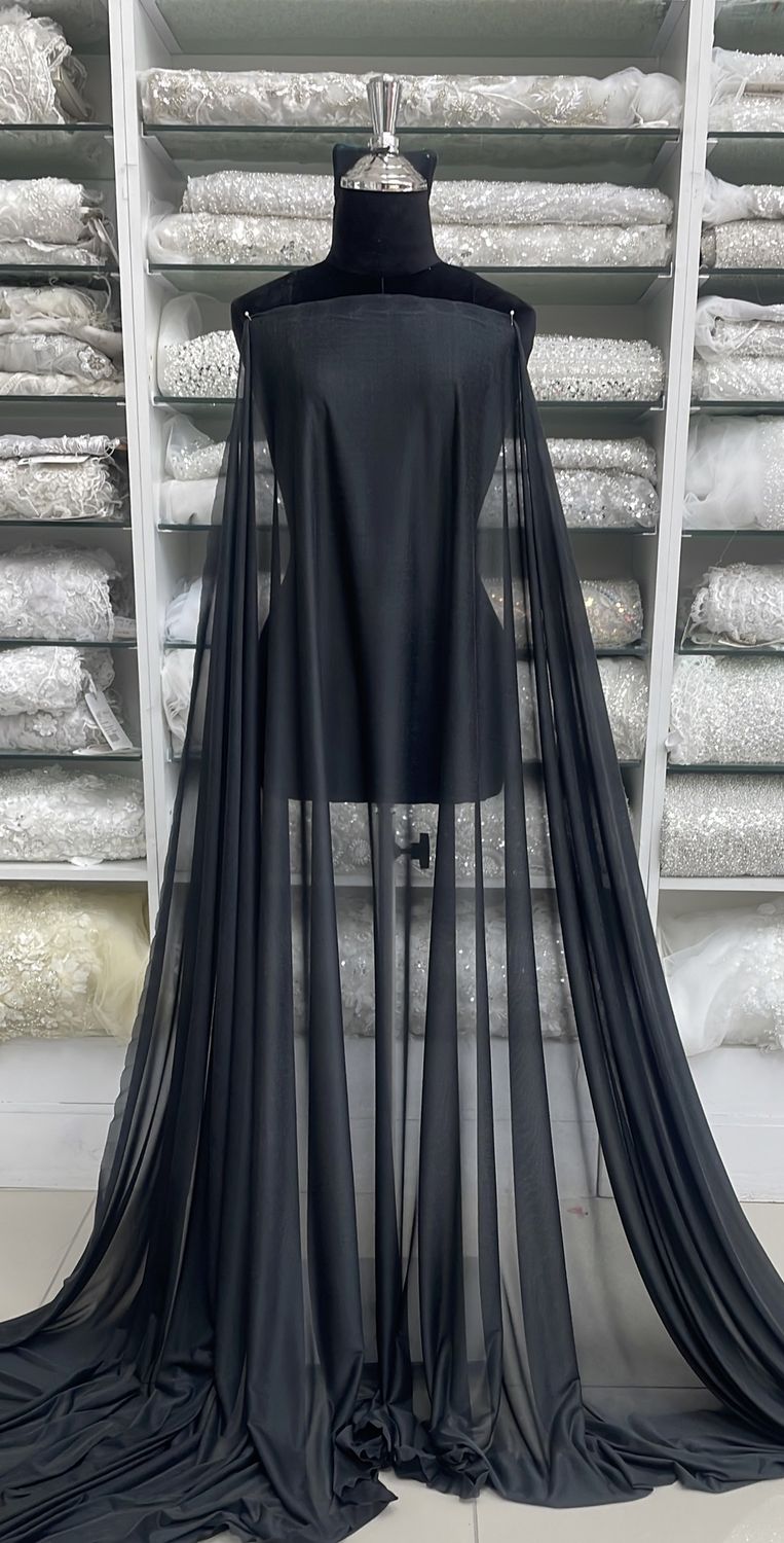 [ 15498 ] Fusing Warp Knit-HTC-9501/150cm/5g/BLACK per Meter