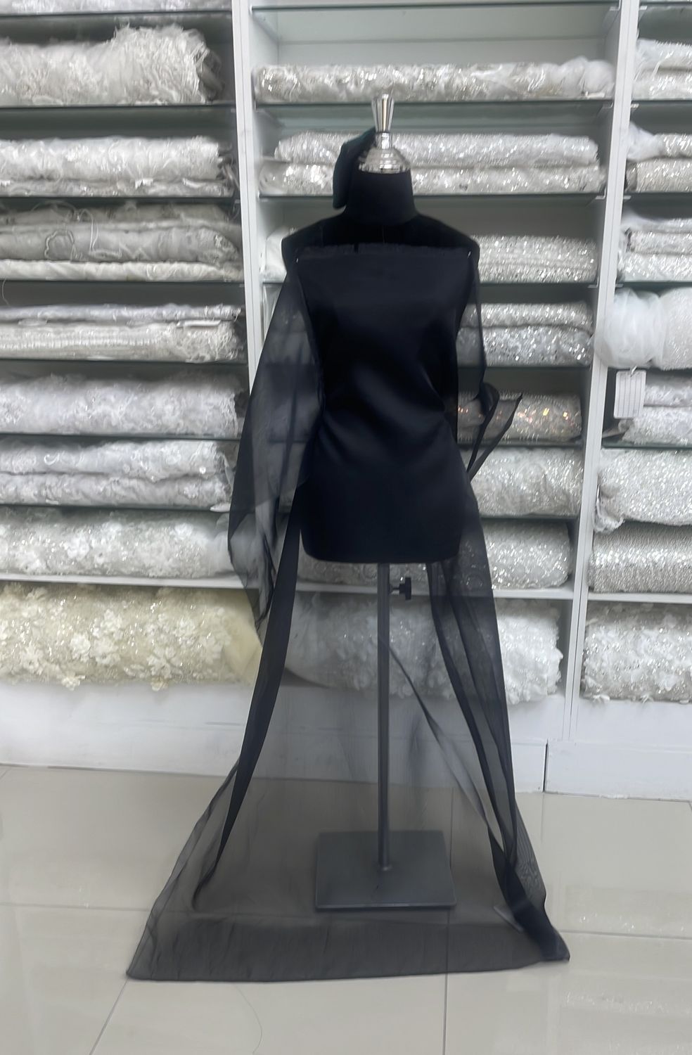 [ OP-ROR-7010-RK1 ] Organza Diamond RW1 Black 150W per Meter