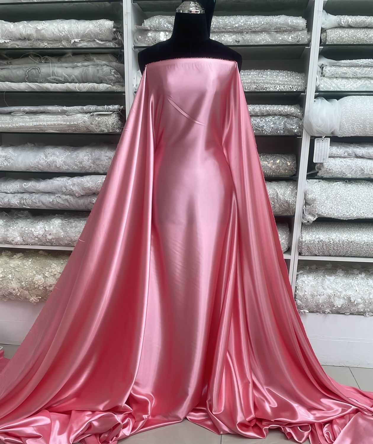 [ SS-MHJ4951-15 ] Stretch Satin 150w Rose per Meter