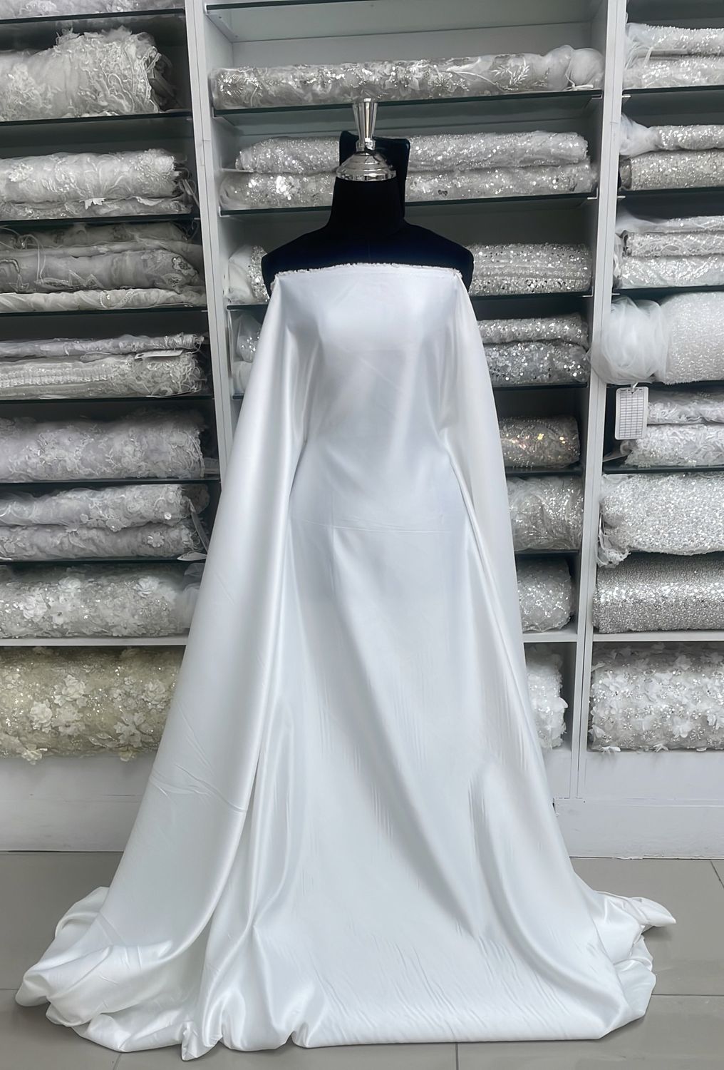 [ 23626 ] Duchess Satin No Str-150-White-2 per Meter