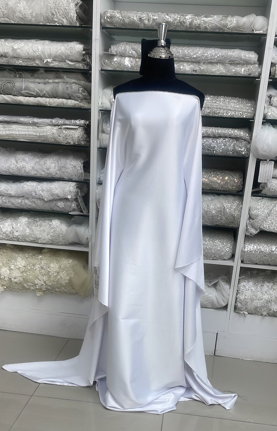 [ 24259 ] SSMK-Satin Stretch Milano-Lux PD-150-COL 29-White per Meter
