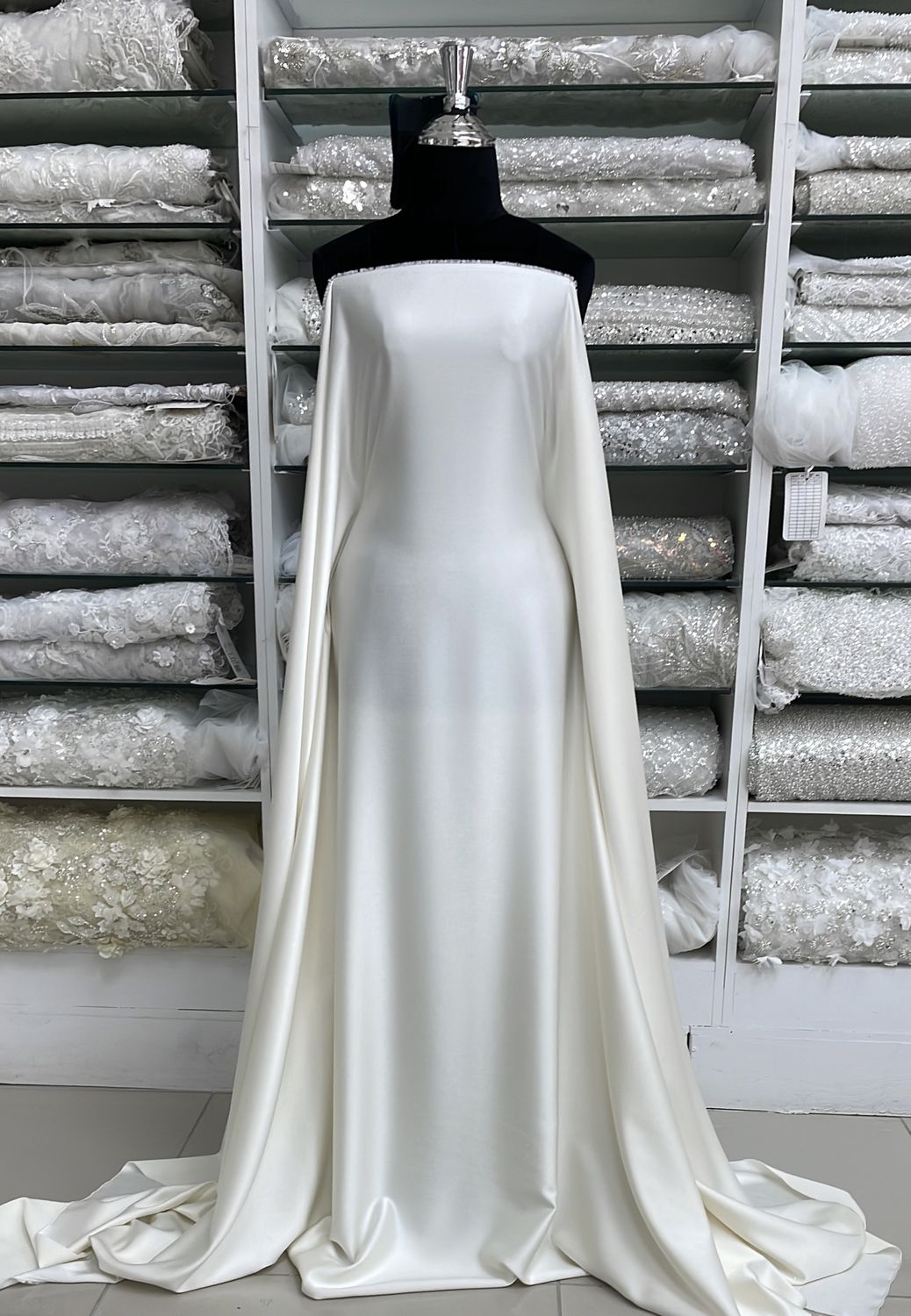 Crepe [ 18831 ] Crepe Crispy Plain Dyed/150cm/5g/CREAM Col 16 - per Meter