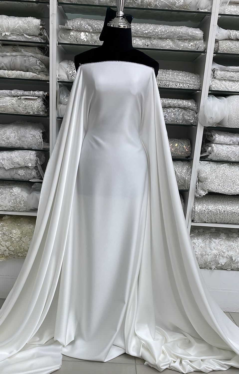 Crepe [ 17812 ] Crepe Crispy Plain Dyed/150cm/5g/WHITE Col 14 - per Meter