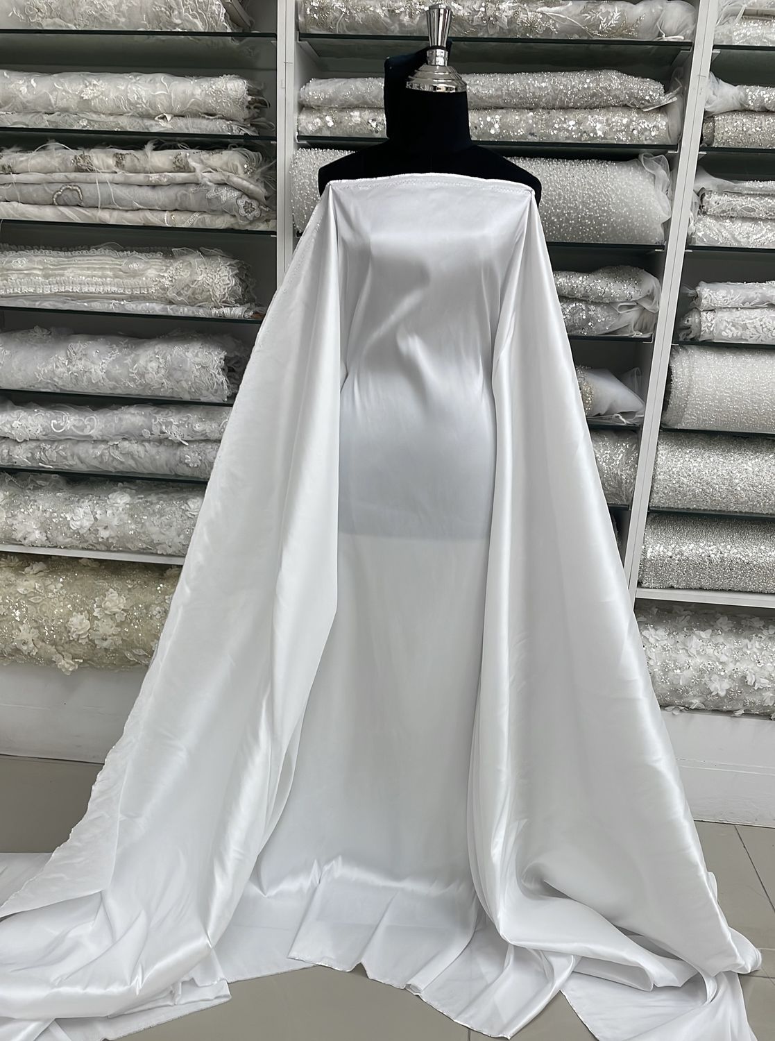 Wedding Dress Fabric [ 00000068 ] Taffeta Bridal Heavy/150cm/5g/WHITE-RW1 per Meter