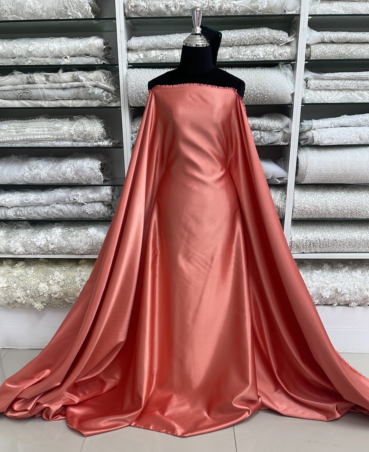 [ STT-MHJ-10 ] Silk Thai Two Tone 150w Coral per Meter