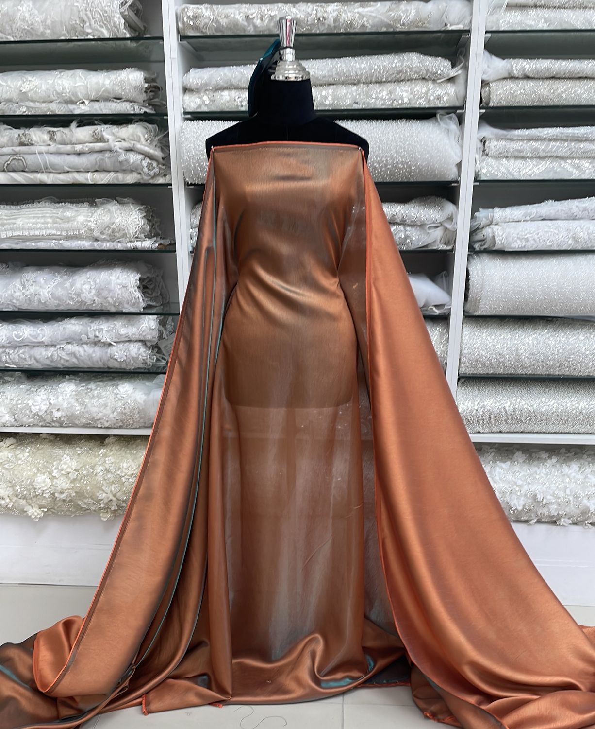 [ TS-PO-DH072-08 ] Thai Shantung TwoTone 150-COPPER per Meter