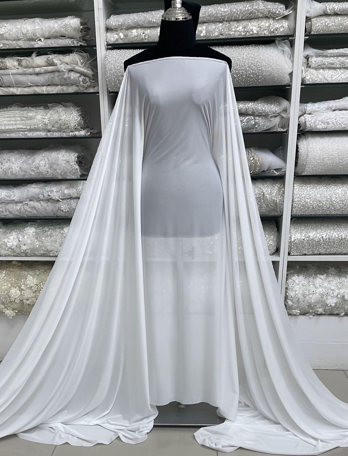 [ 24283 ] Fusing Warp Knit-HTC-8501/WHITE-120cm-01-White per Meter