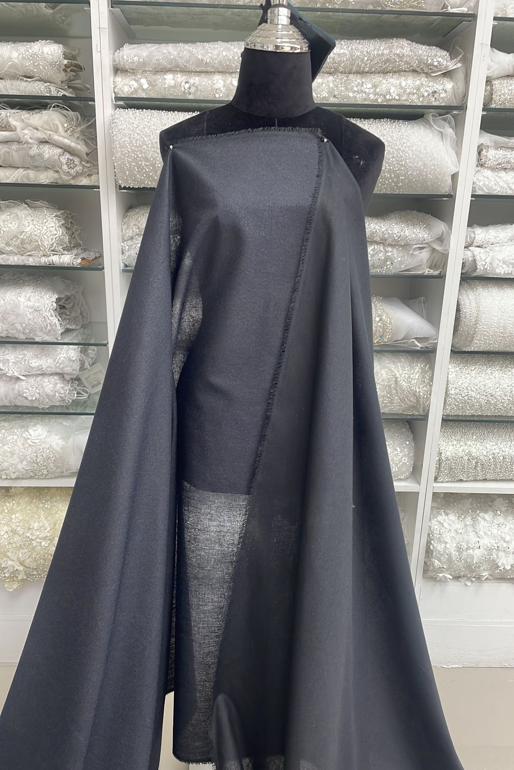 [ 15495 ] Fusing Cotton Heavy-HTC-6112/114cm/5g/BLACK per Meter