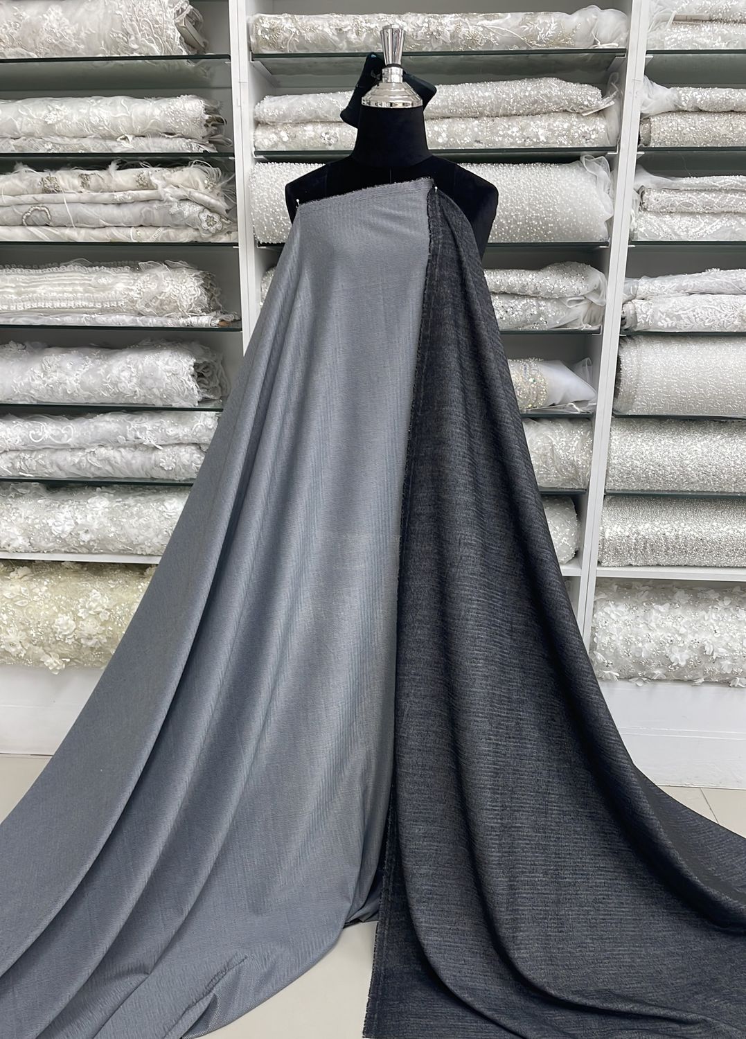 [ 24284 ] FusingCoat-French-HTC-50 SB66-BLACK-150cm-99-Black per Meter