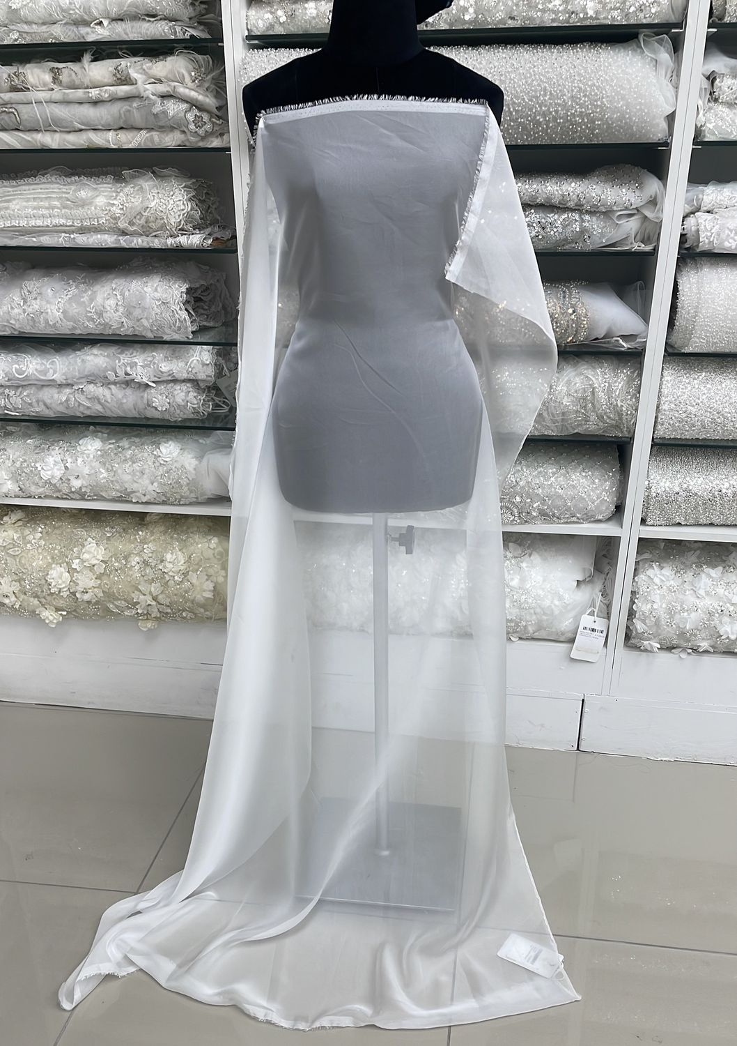 [ VO-ROR-2050-RW1 ] Voille Italian RW1 White per Meter