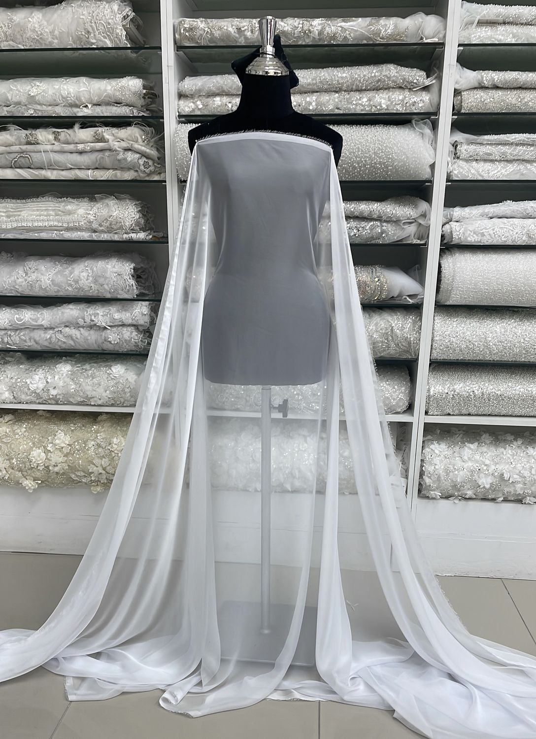 [ 24270 ] Chiffon Cationic-150-32-White per Meter