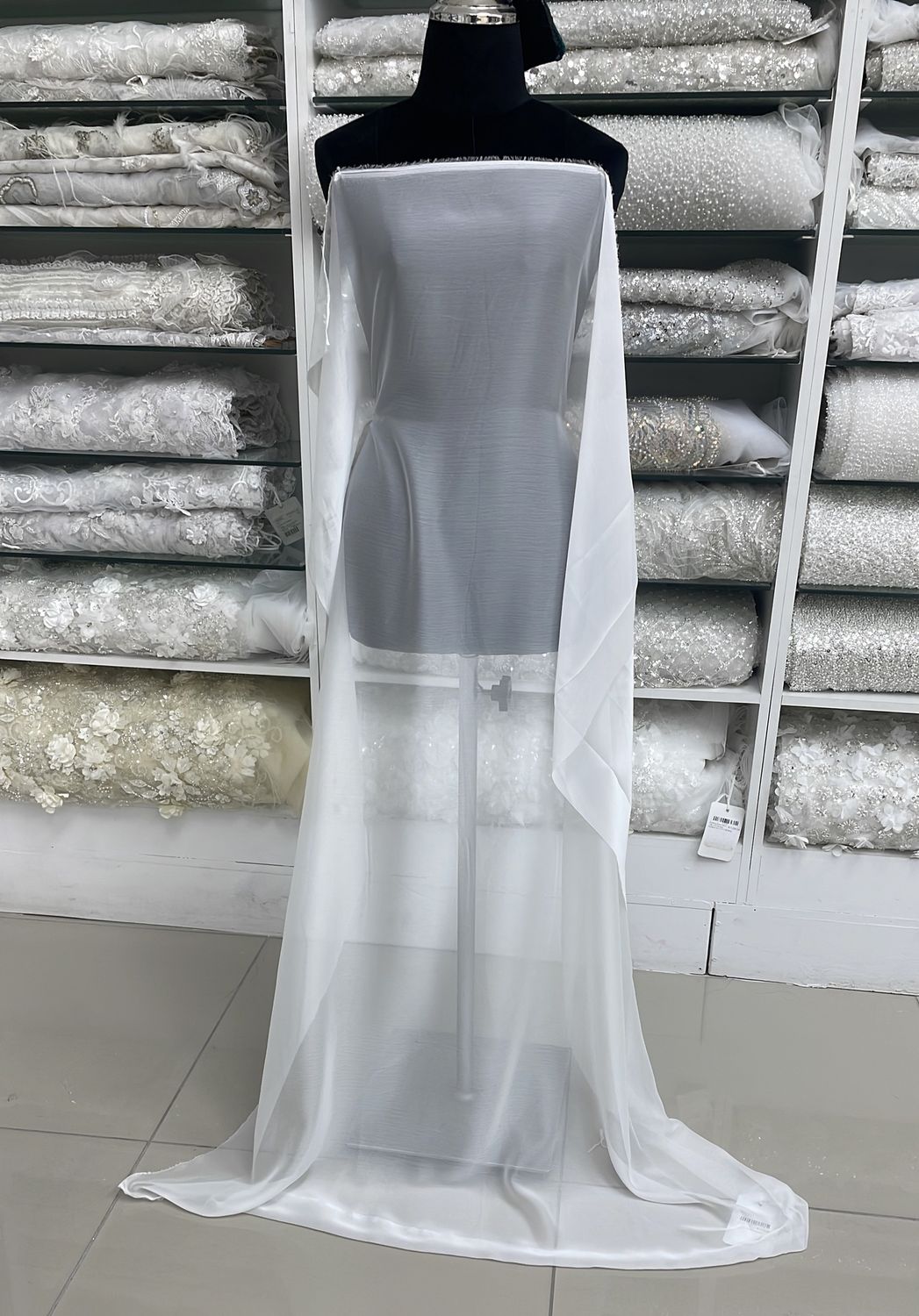 [ 24266 ] Chiffon Cationic-150-21-Ivory per Meter
