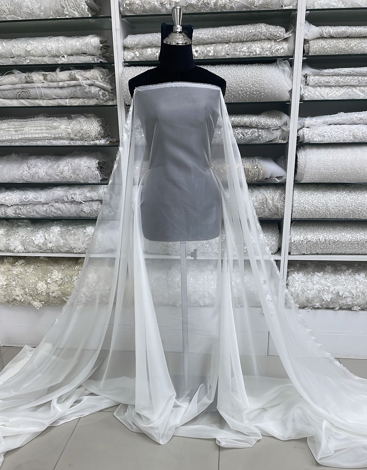 [ 24903 ] ITALIAN Voille-2050-150-WINTER WHITE-RI1 per Meter