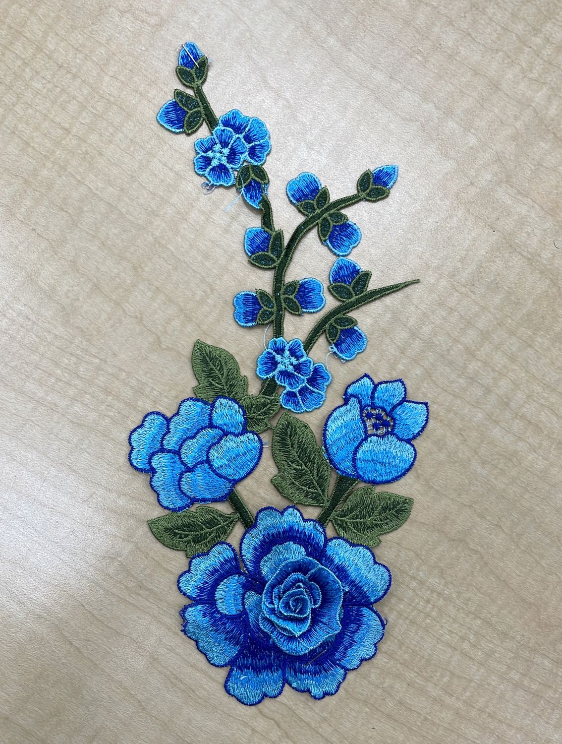 [ 15578 ] Embroidered Motiff/27cm/5g/BLUE per Each