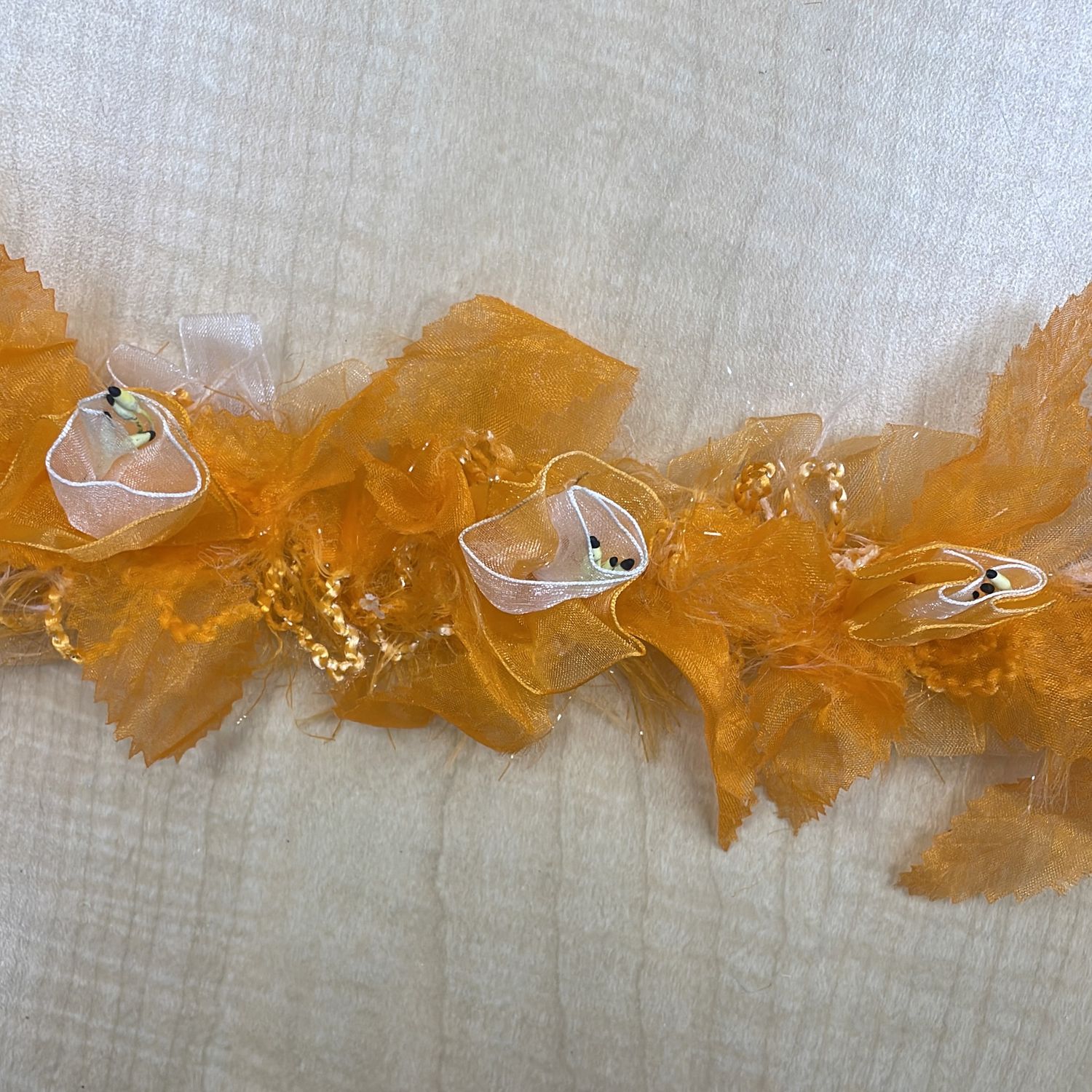 [ BRB-UNK-V-05 ] Braid Beaded Orange per Meter