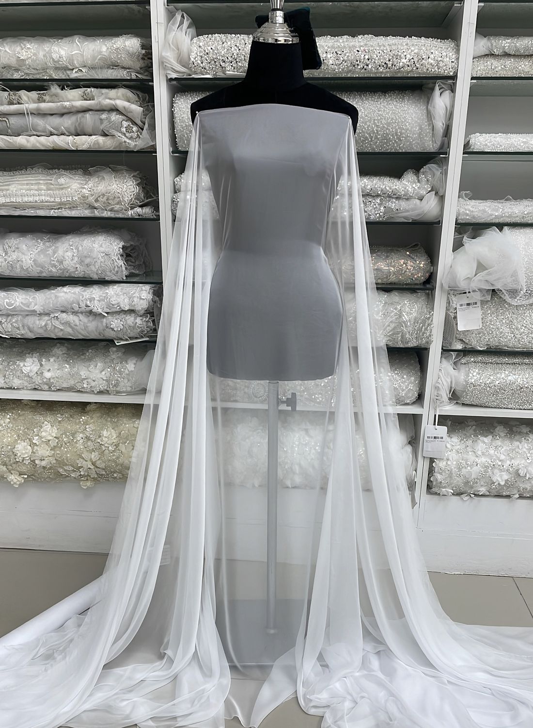 Chiffon 30D Silky Chiffon-per m-150-1-White