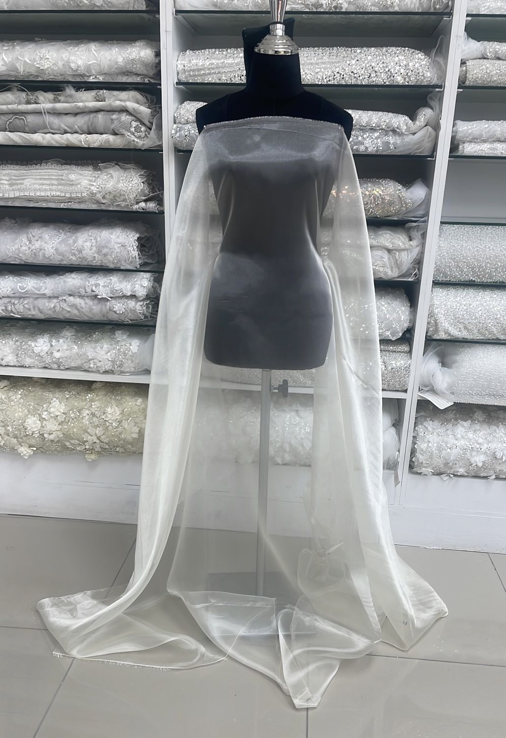 [ OR-G14A-3629-12 ] Organza 150-Ivory per Meter