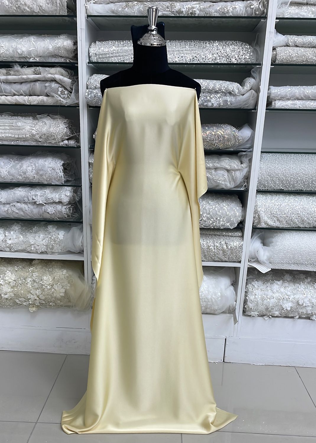 [ CSI-RO-1504-11 ] Crepe Satin Infinity 150cm-VANILLA per Meter