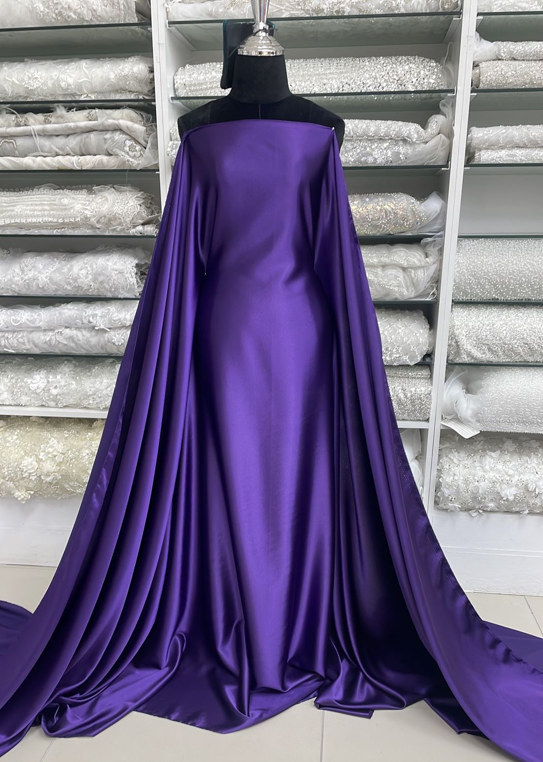 Bridal Shaumse Satin [ BSS-MHJ4926-20 ] 150w Purple per Meter
