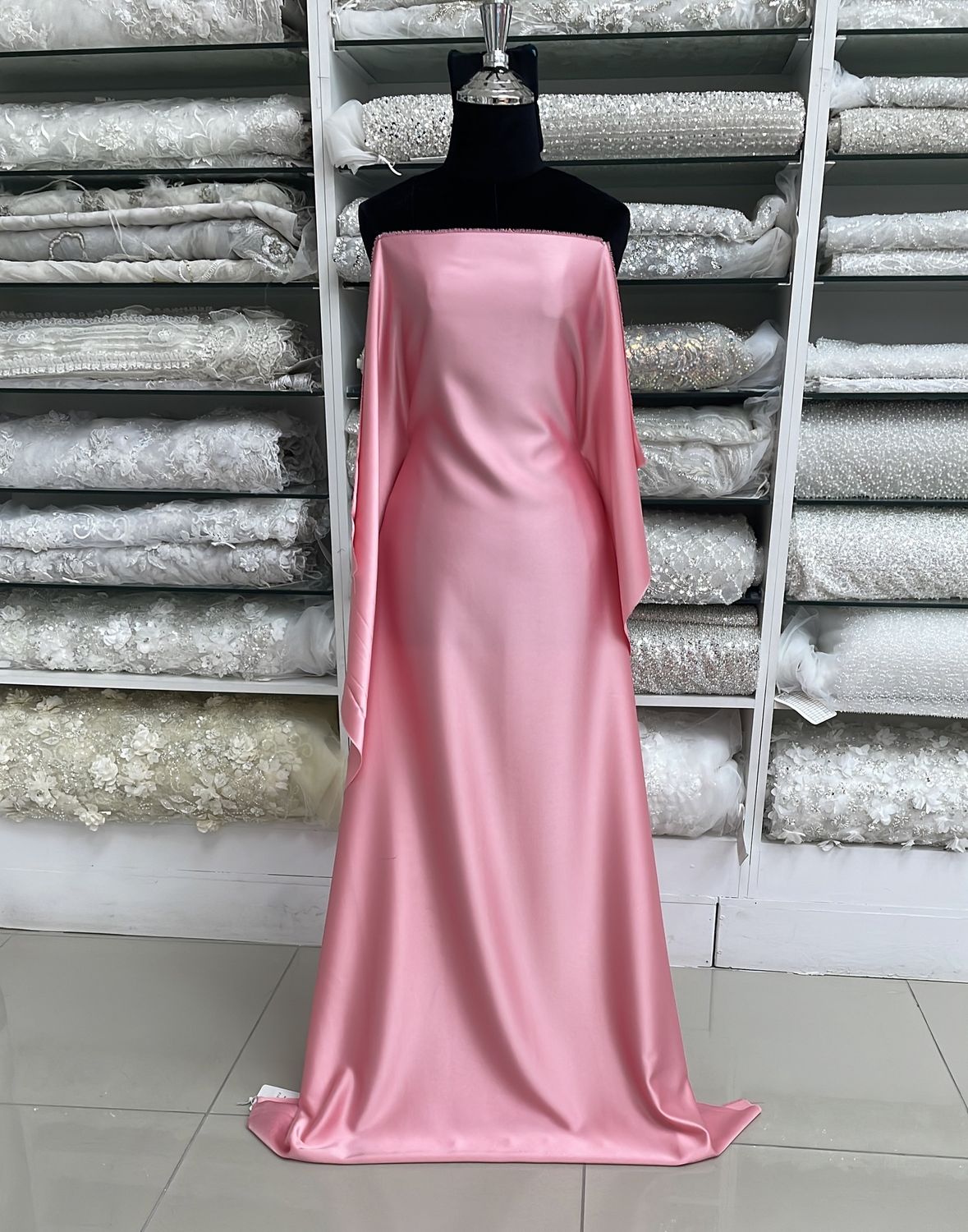 [ CSB-CA-7069-068 ] Crepe Cadena Satin Back 140cm Lilac Pink per Meter