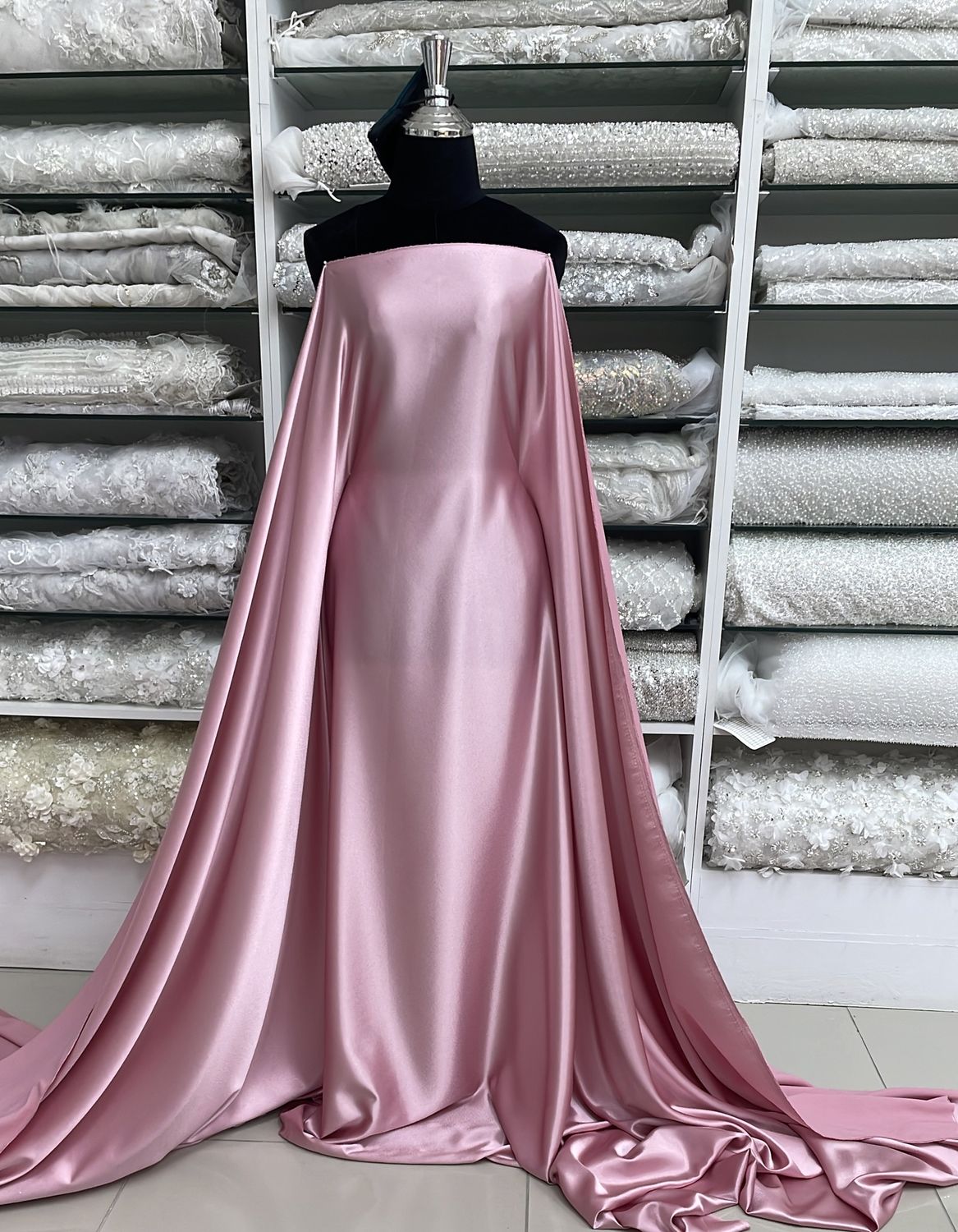 [ BS7-MHJ-BSS-10 ] Bridal Shamuse Satin 150w DustyPink per Meter