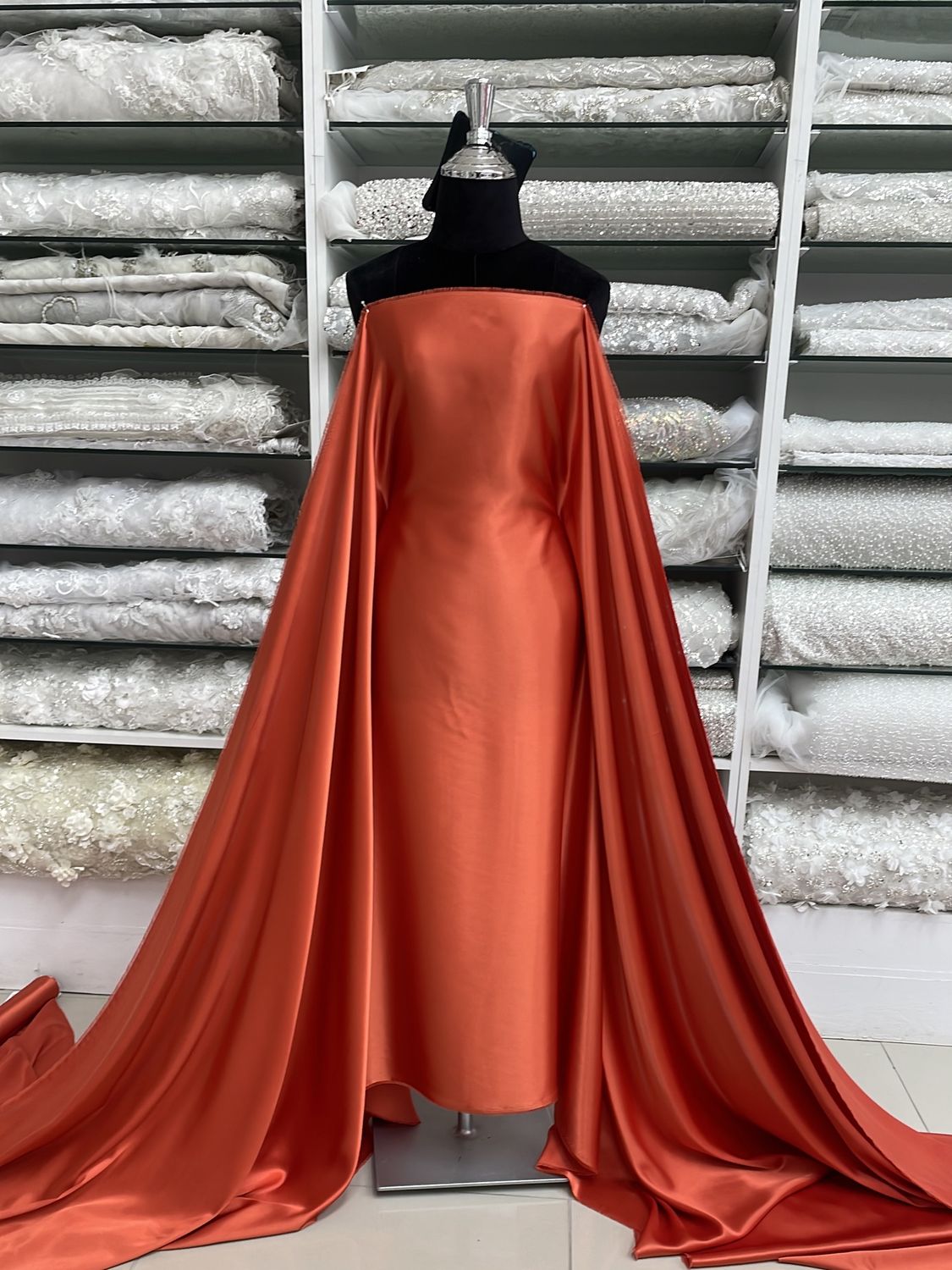 [ SDY-ZO-L2581-12 ] Satin Dynasty 112cm Orange per Meter