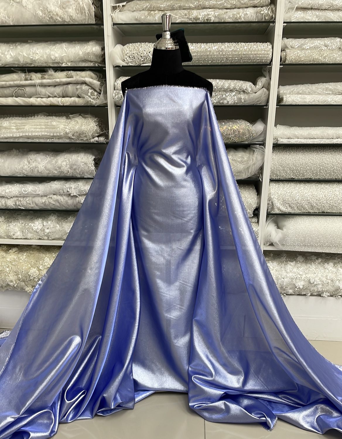 [ OM-PO-14-16 ] Organza Metallic 150-PERIWINKLE per Meter