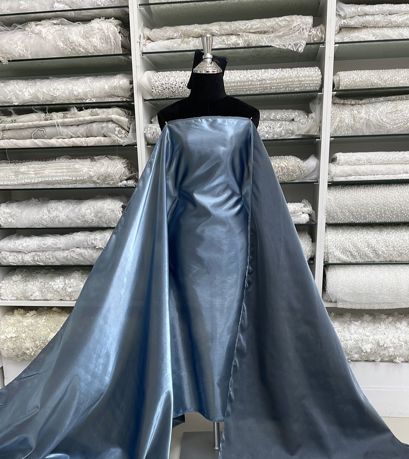 [ OR-E-75-03 ] Organza 150 - Blue per Meter
