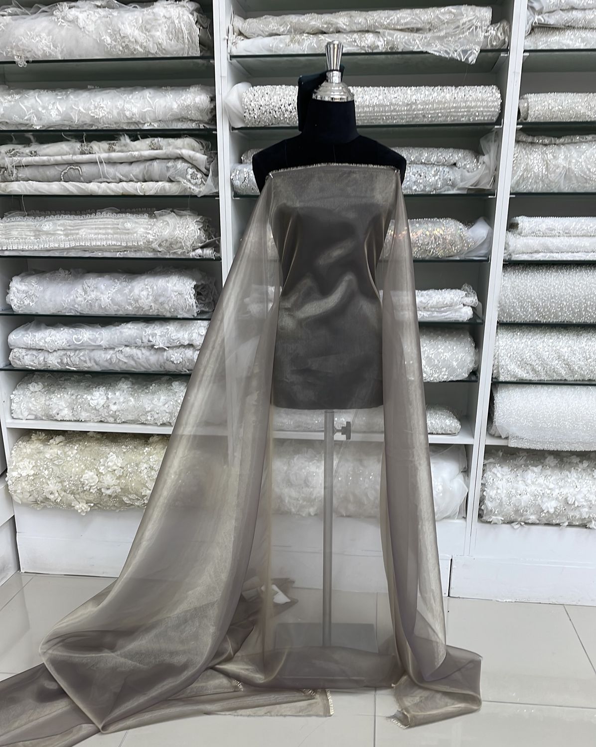 [ OR-G14A-3629102 ] Organza 150-AntiqueGold per Meter