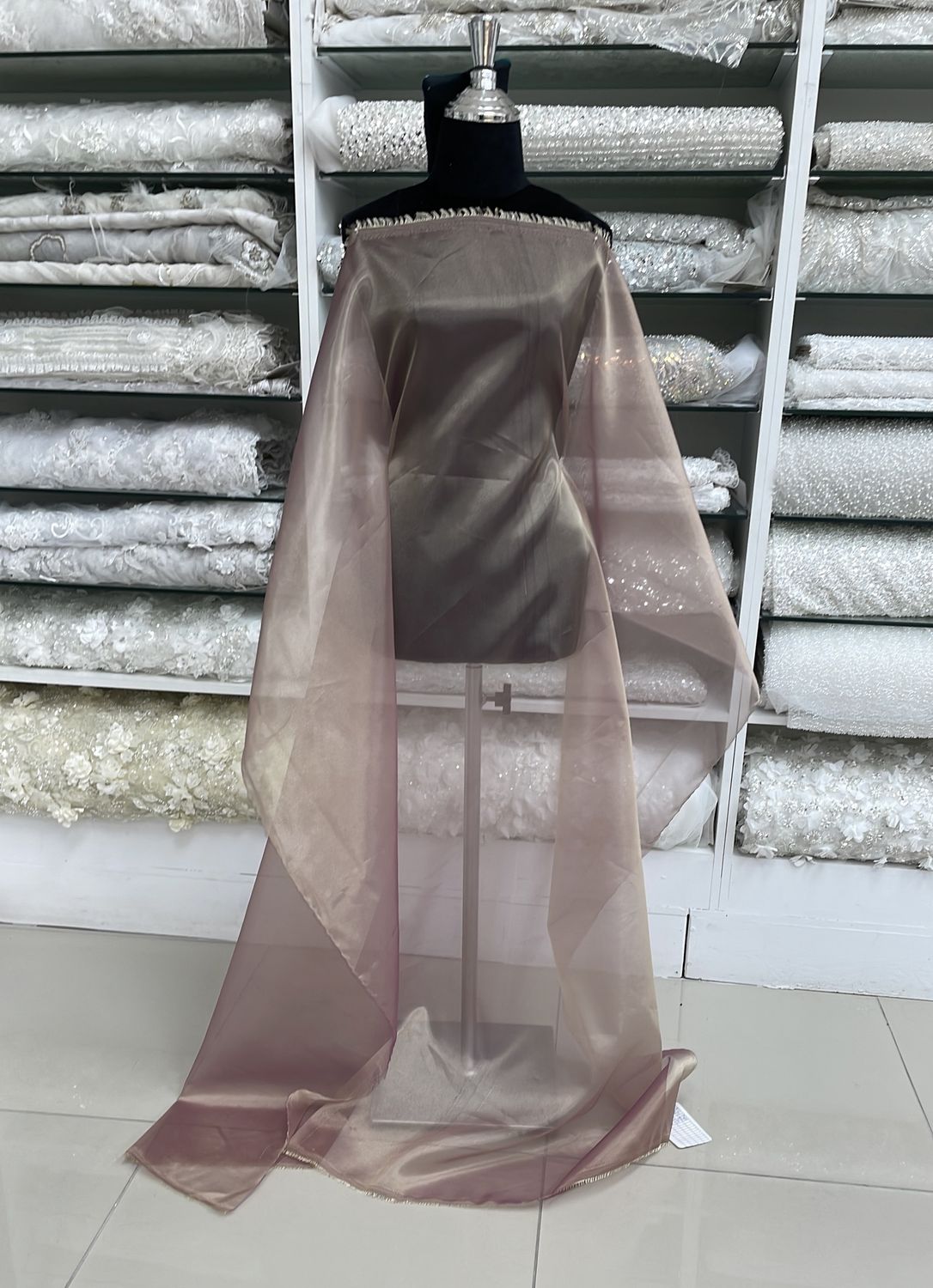 [ OR-G14A-3629-80 ] Organza 150-Gold/Musk per Meter