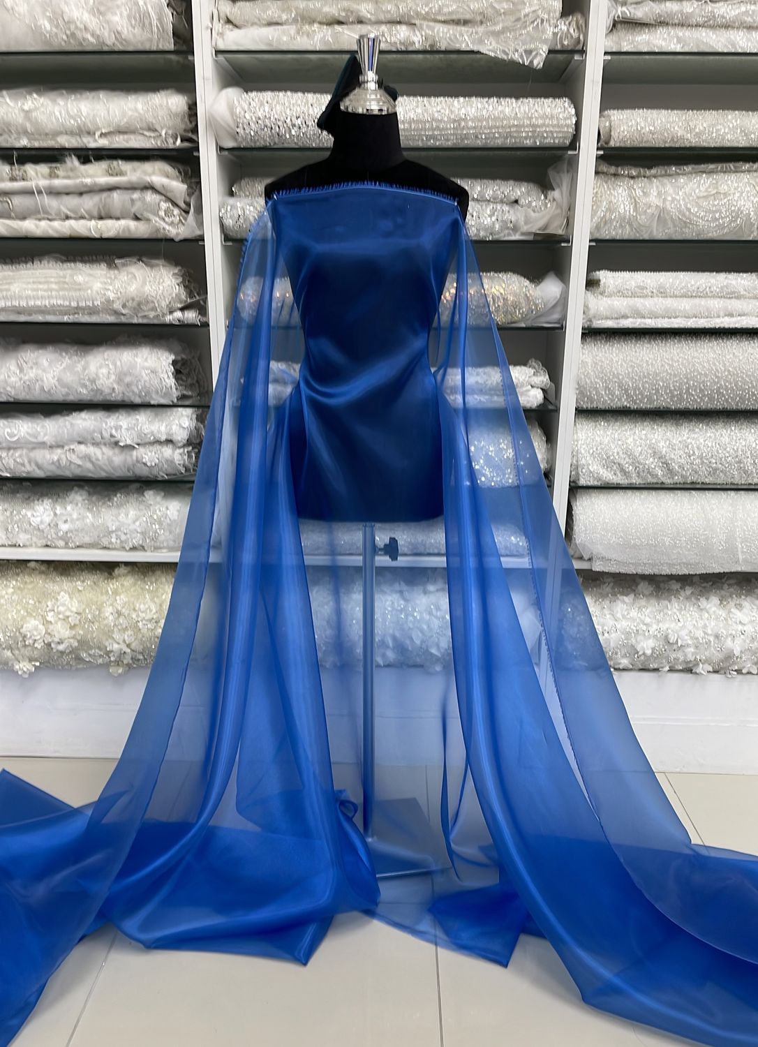 [ OR-G14A-3629-99 ] Organza 150-ElectricBlue per Meter