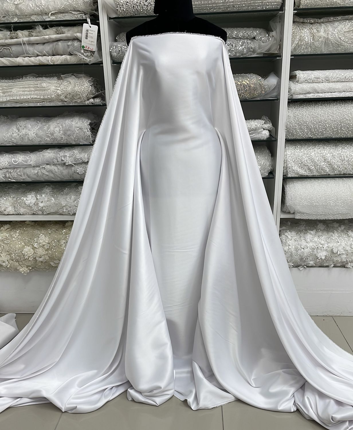 Satin Milano-per m-150-F1-White