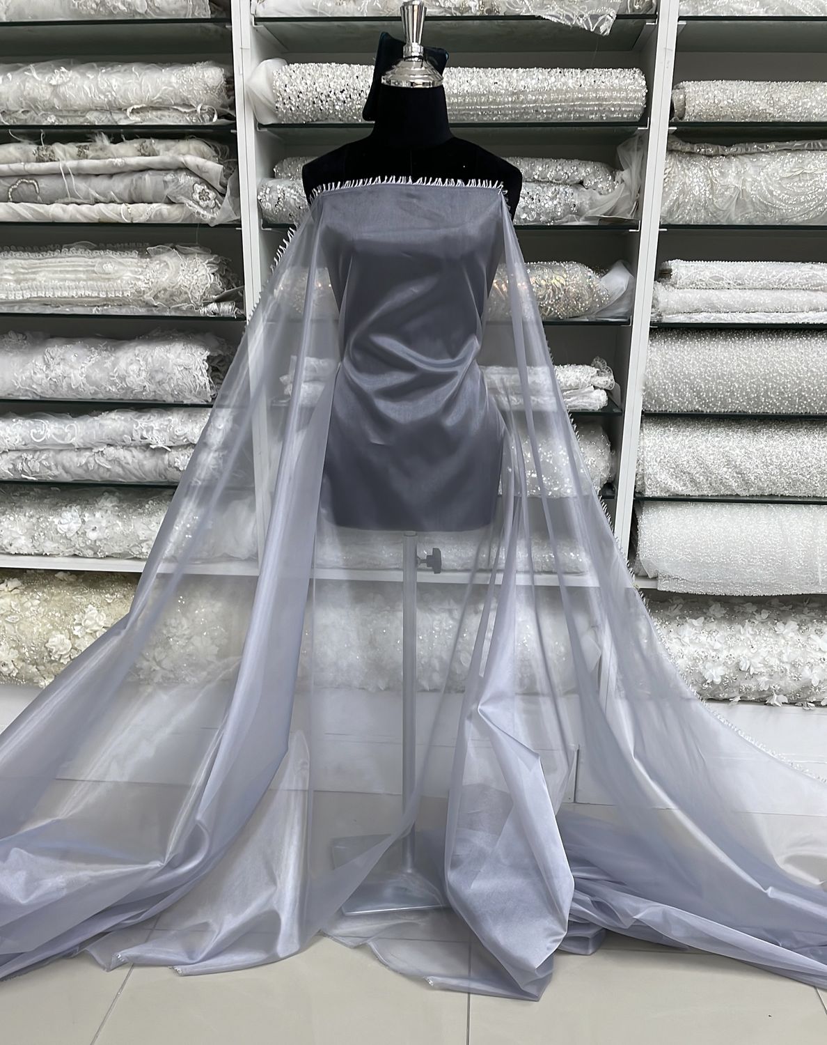 [ OR-G14A-3629-62 ] Organza 150-Silver per Meter