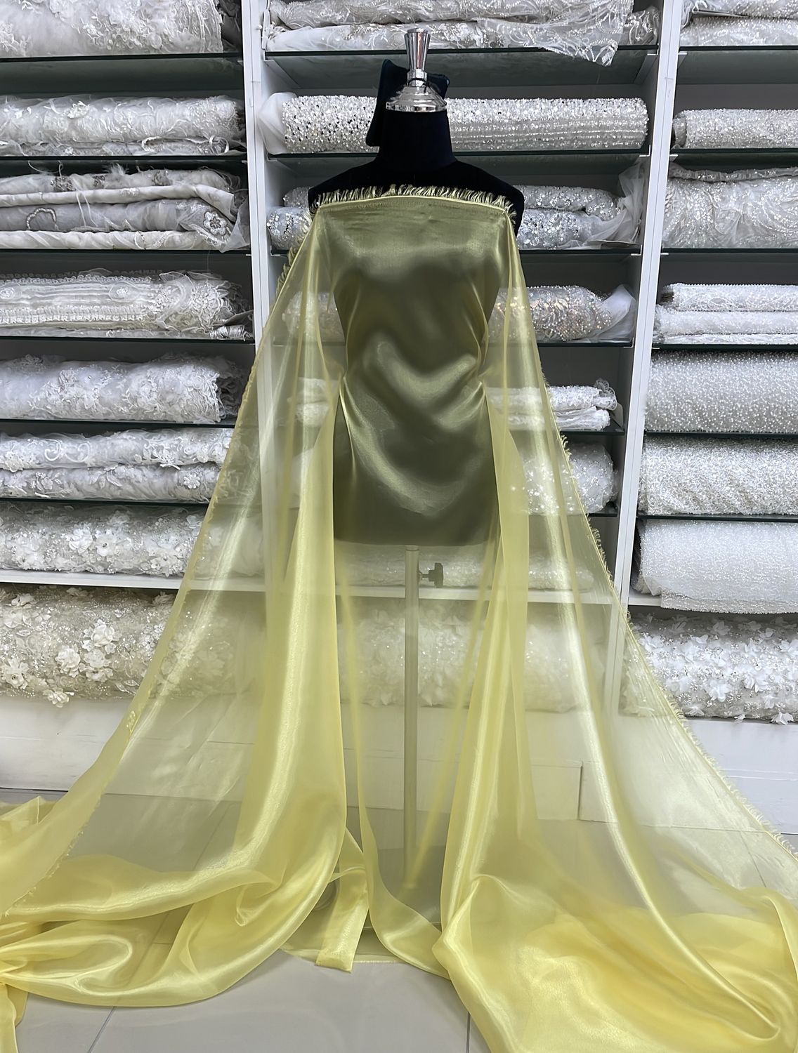 [ OR-G14A-3629104 ] Organza 150-Canary per Meter