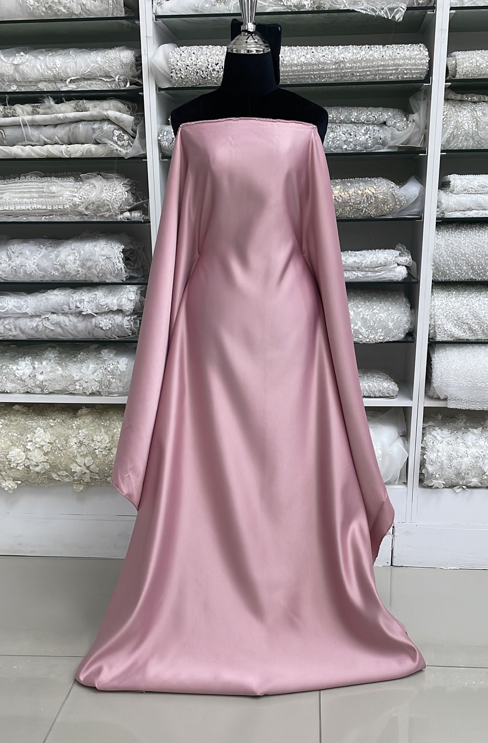 [ 18737 ] Satin Duchess Plain Dyed/150/5g/ROSE PINK per Meter