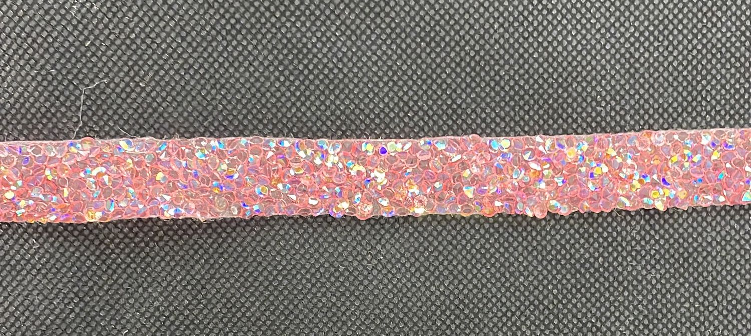 [ 15030 ] Braid Crystal Iron On/1.5cm/5g/AB Crystal per Meter
