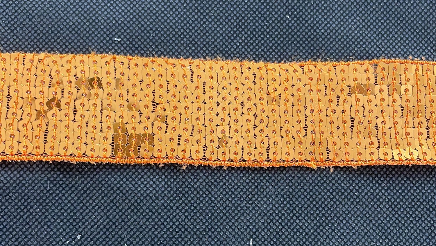 [ BRB-UNK-C-08 ] Braid Beaded 5cm - Orange per Meter