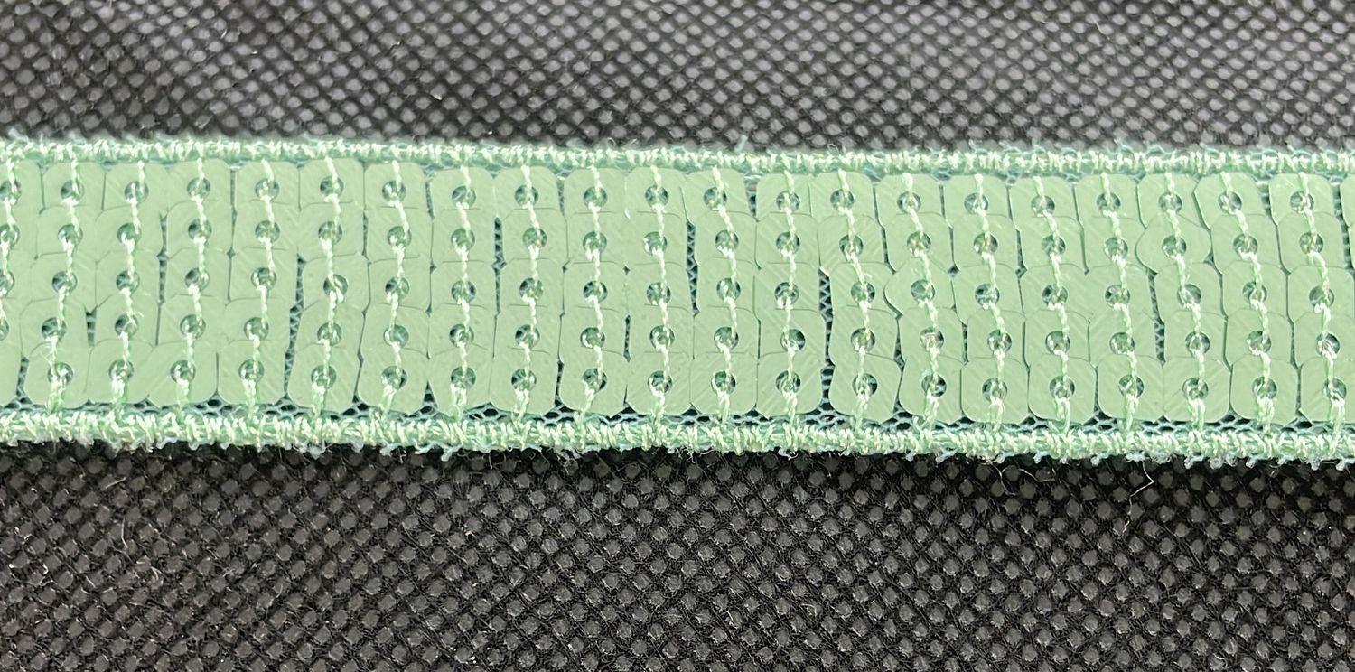 [ BRB-UNK-A-10 ] Braid Beaded 25mm - L.Green per Meter