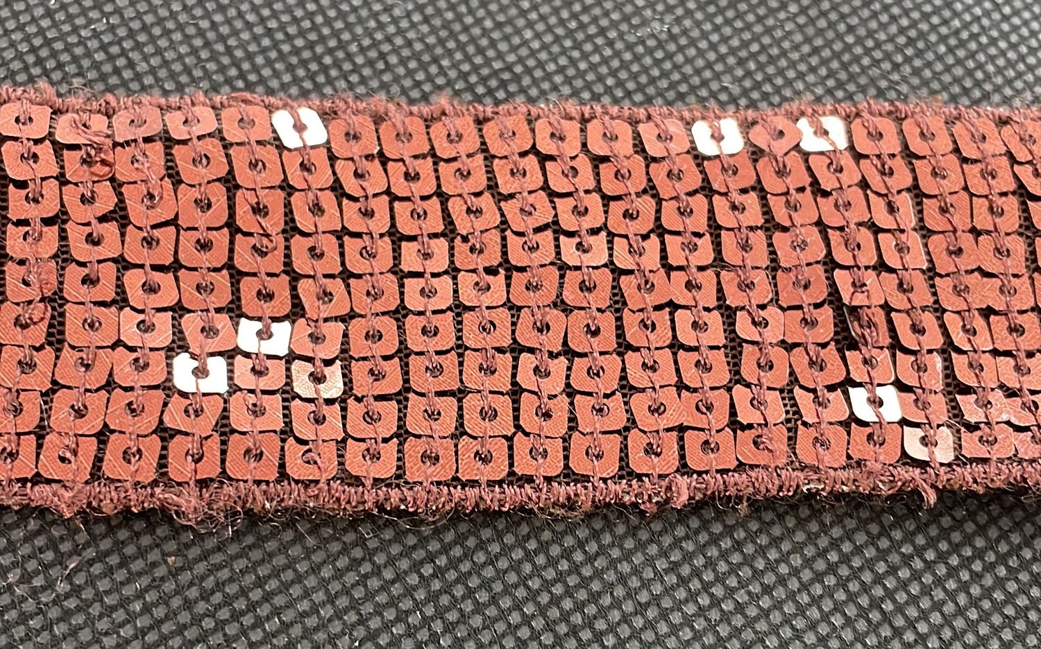 [ BRB-UNK-C-23 ] Braid Beaded 5cm - Bronze per Meter